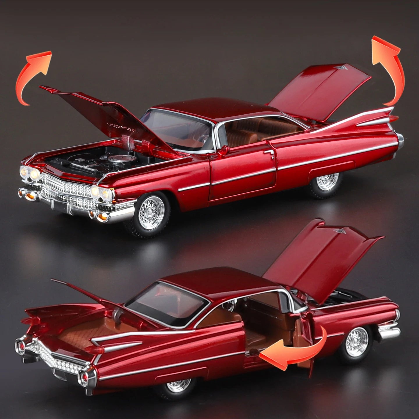 1:32 Cadillac Eldorado Biarritz Classic Retro Car Alloy Metal Diecast Model