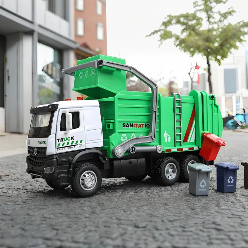 1:35 Urban Sanitation Garbage Truck Sound & Light Model