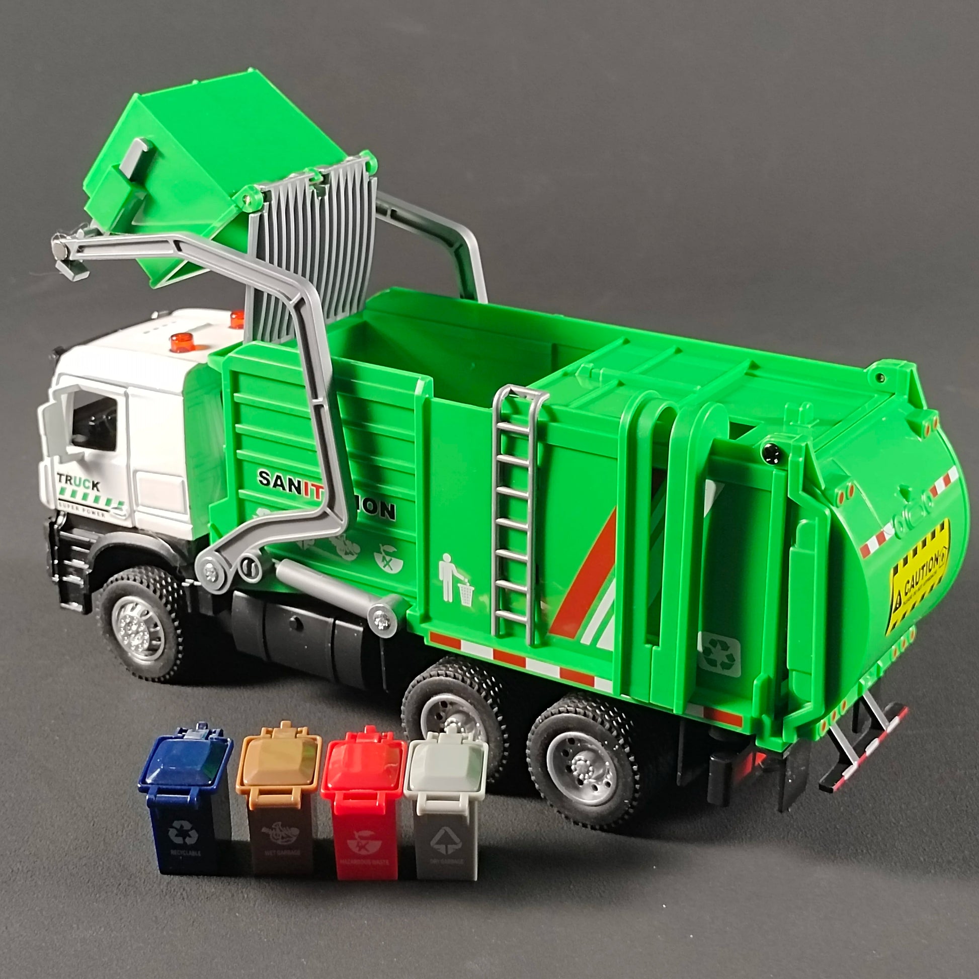 1:35 Urban Sanitation Garbage Truck Sound & Light Model