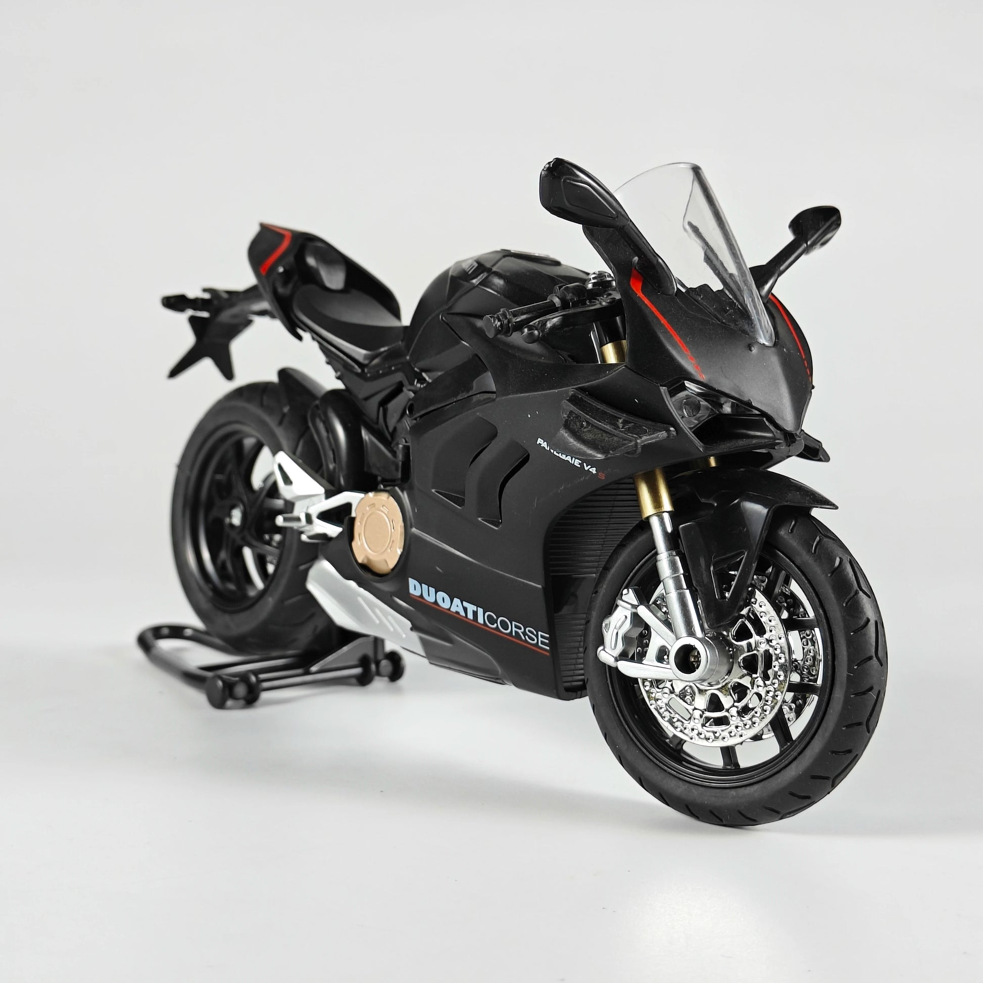 1:12 Scale Ducati V4S Motorcycle Diecast Sound And Light Model black