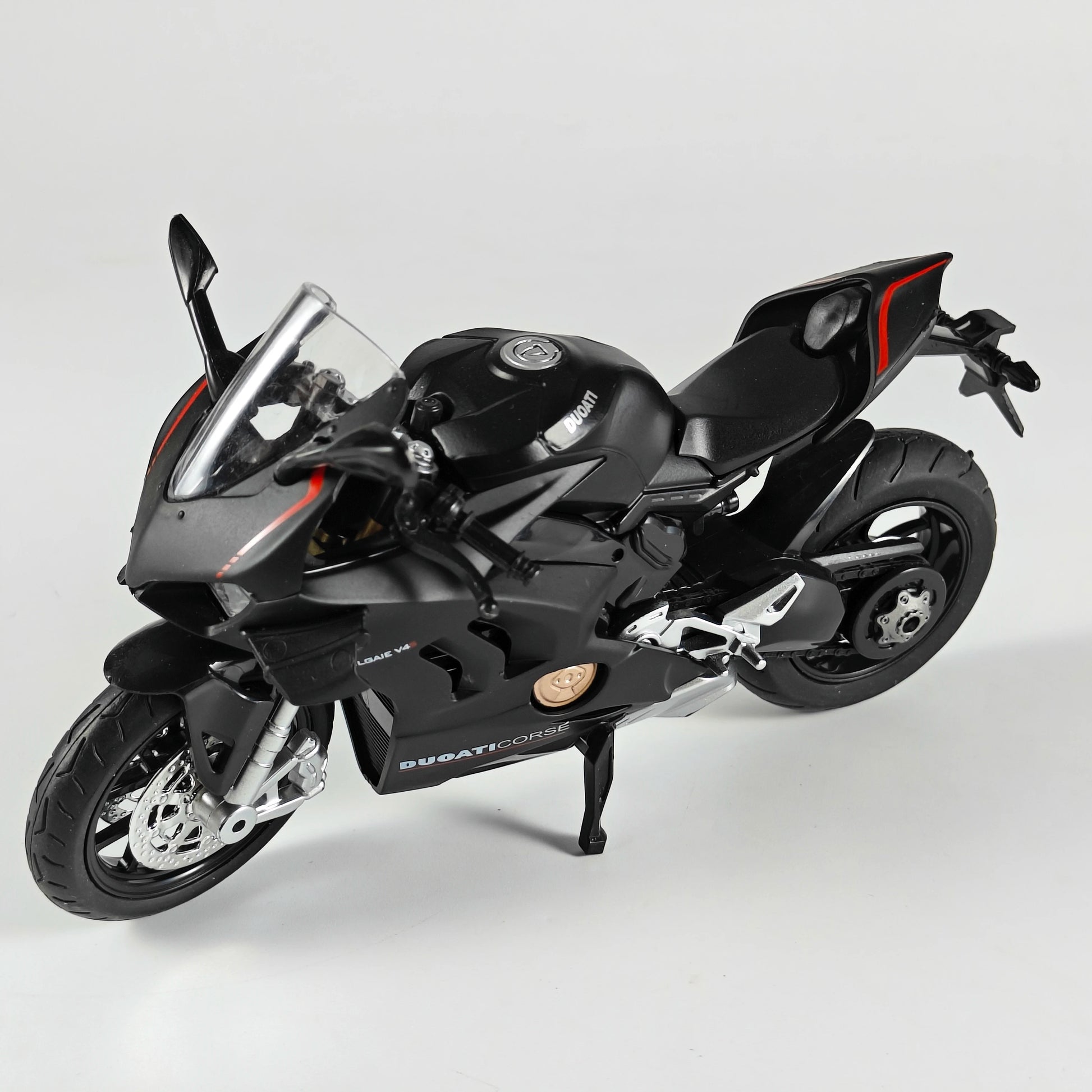 1:12 Scale Ducati V4S Motorcycle Diecast Sound And Light Model black