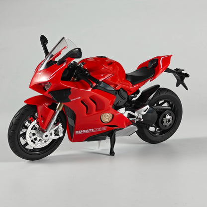 1:12 Scale Ducati V4S Motorcycle Diecast Sound And Light Model red