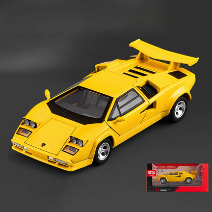 1:32 Lamborghini Countach LP500S Diecast Alloy Car Model yellow