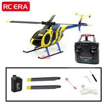 RC ERA RTF version helicopter with transmitter, battery, propellers, and accessories on a white background.