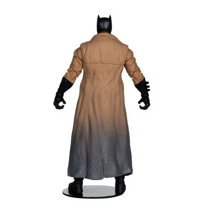 Batman figure in a long coat with a gradient effect on a white background
