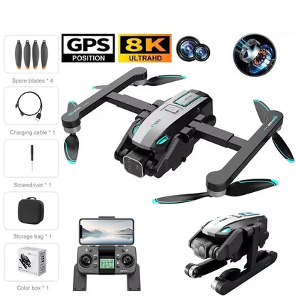 S188 Pro Quadcopter Drone 5G 8K Dual Camera White