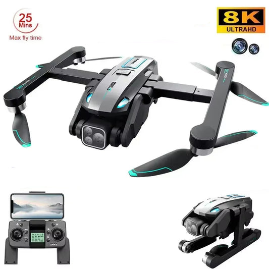 S188 Pro Quadcopter Drone 5G 8K Dual Camera Black