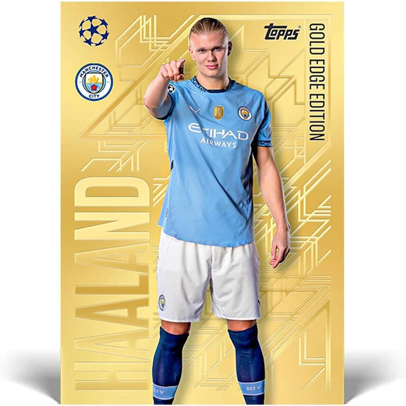topps match attax gold edge edition haaland player card
