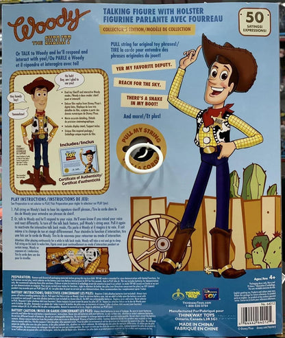 Back of a toy figure packaging with character illustration and text