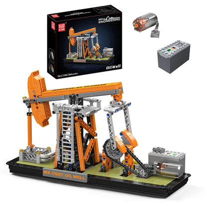 MOULD KING 17087 Engineering Oil Well Rig Model