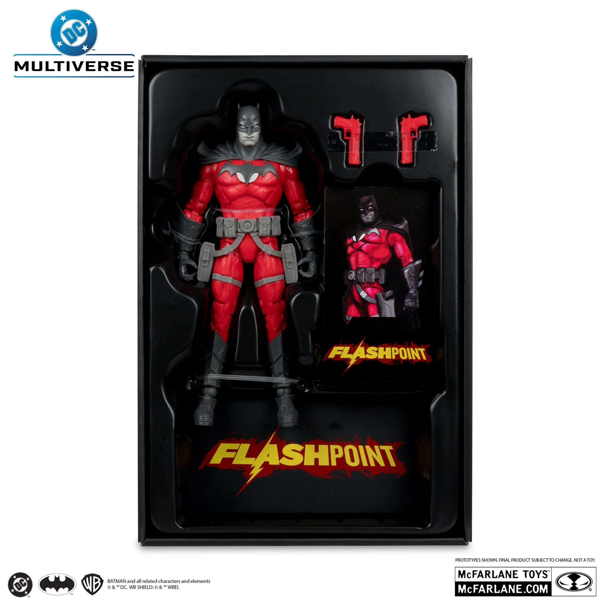 Action figure in packaging with 'Multiverse' and 'Flashpoint' branding.