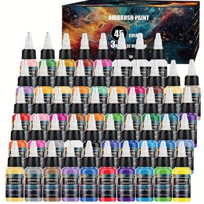 SOTISI 45 Piece Airbrush Propylene Liquid Paint Set