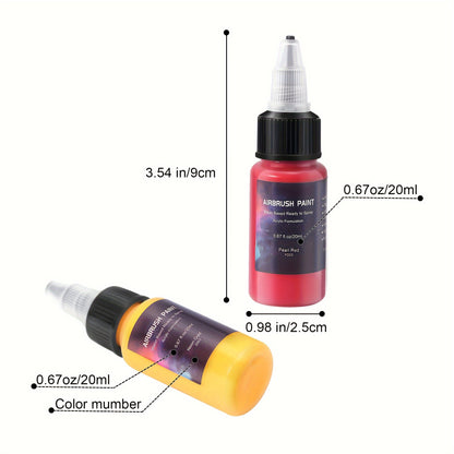 SOTISI 24 Piece Airbrush Propylene Liquid Paint Set