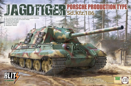 TAKOM | 8003 Jagdtiger Sd.Kfz. 186 Porsche Production type (Blitz) 1:35 Model Kit