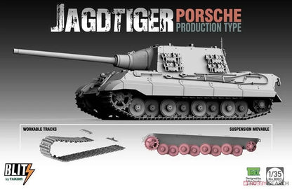 TAKOM | 8003 Jagdtiger Sd.Kfz. 186 Porsche Production type (Blitz) 1:35 Model Kit