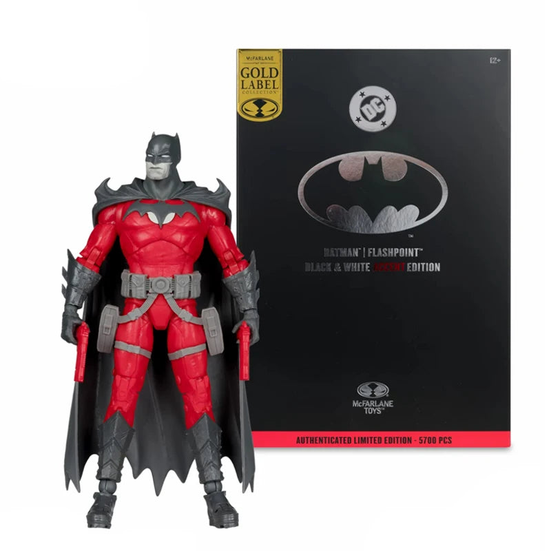 DC Multiverse Batman (Flashpoint) Black & White Accent Edition Gold Label 7" Scale Action Figure