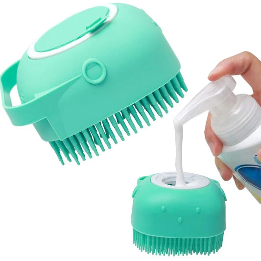 Pet Scalp Bath Brush Massager and Shampoo