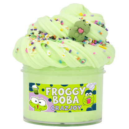 Crazjoy Froggy Boba Fluffy Scented Slime Putty