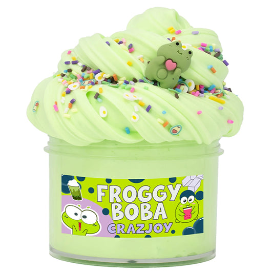 Crazjoy Froggy Boba Fluffy Scented Slime Putty