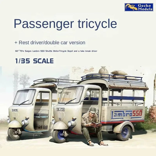 Gecko Models | 35GM0113 60‘~70’s Saigon Shuttle Motor-Tricycle Depot and a take break drive