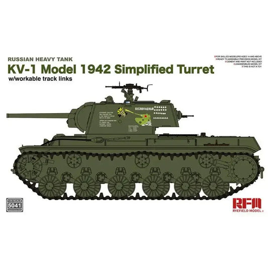 RFM | RM-5041 Russian Heavy Tank KV-1 Model 1942 Simplified Turret 1:35 Model Kit