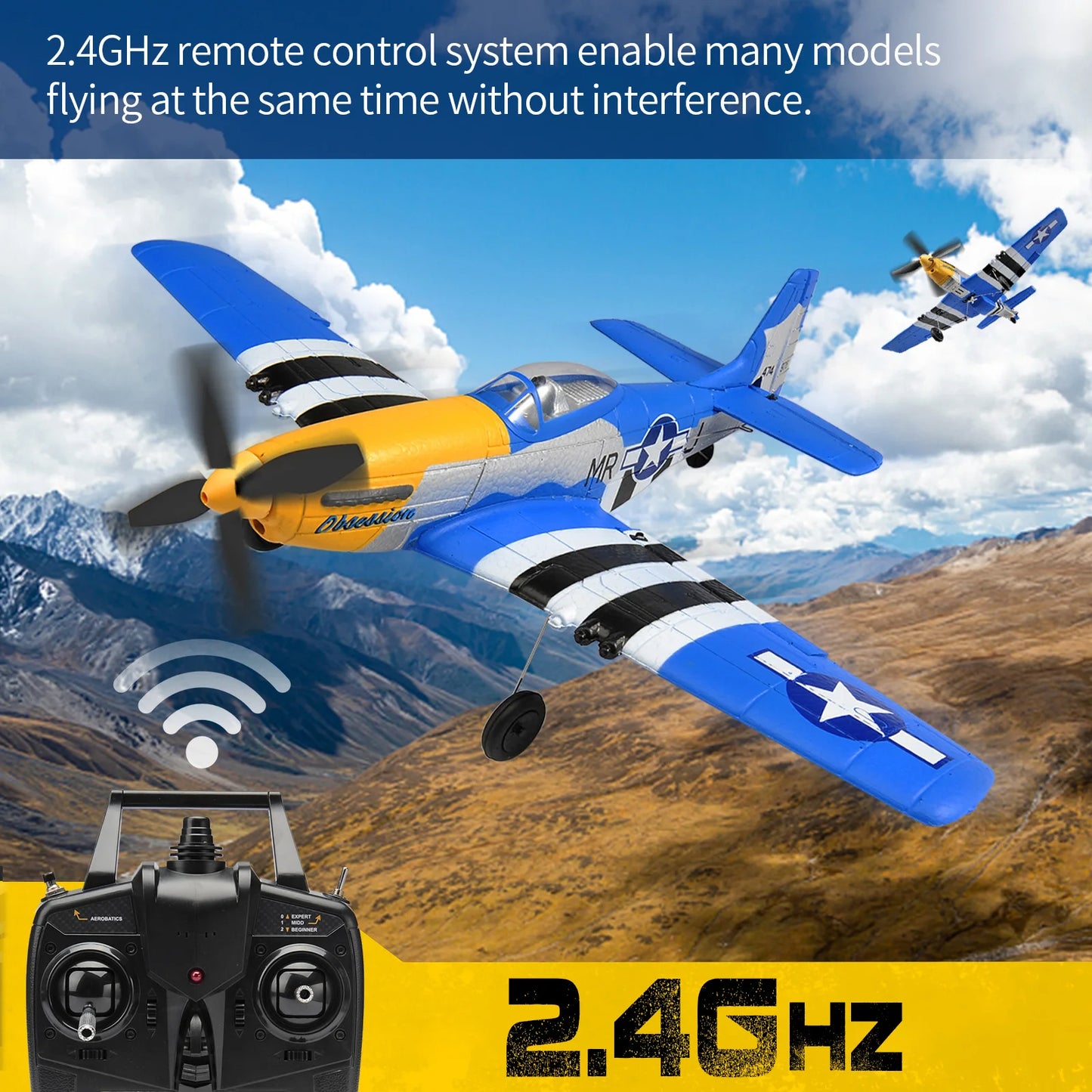 Volantex P51 Mustang "Obsession" 2.4GHz 4 Channel RTF RC Plane