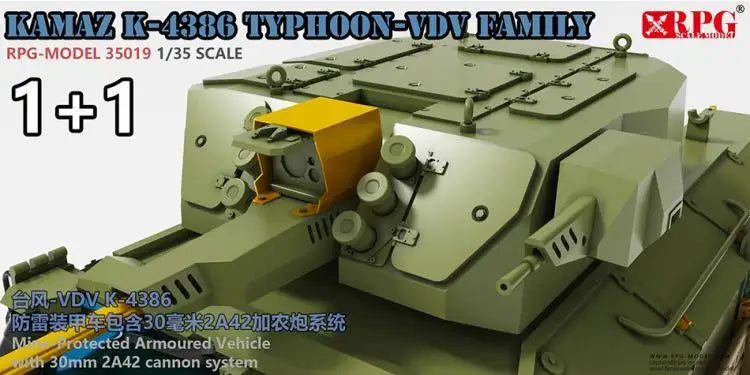 RPG | 35019 KAMAZ K-4386 Typhoon-VDV Family 1:35 Model Kit