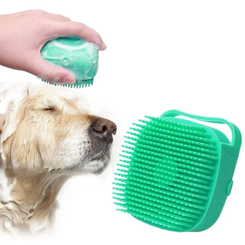Pet Scalp Bath Brush Massager and Shampoo