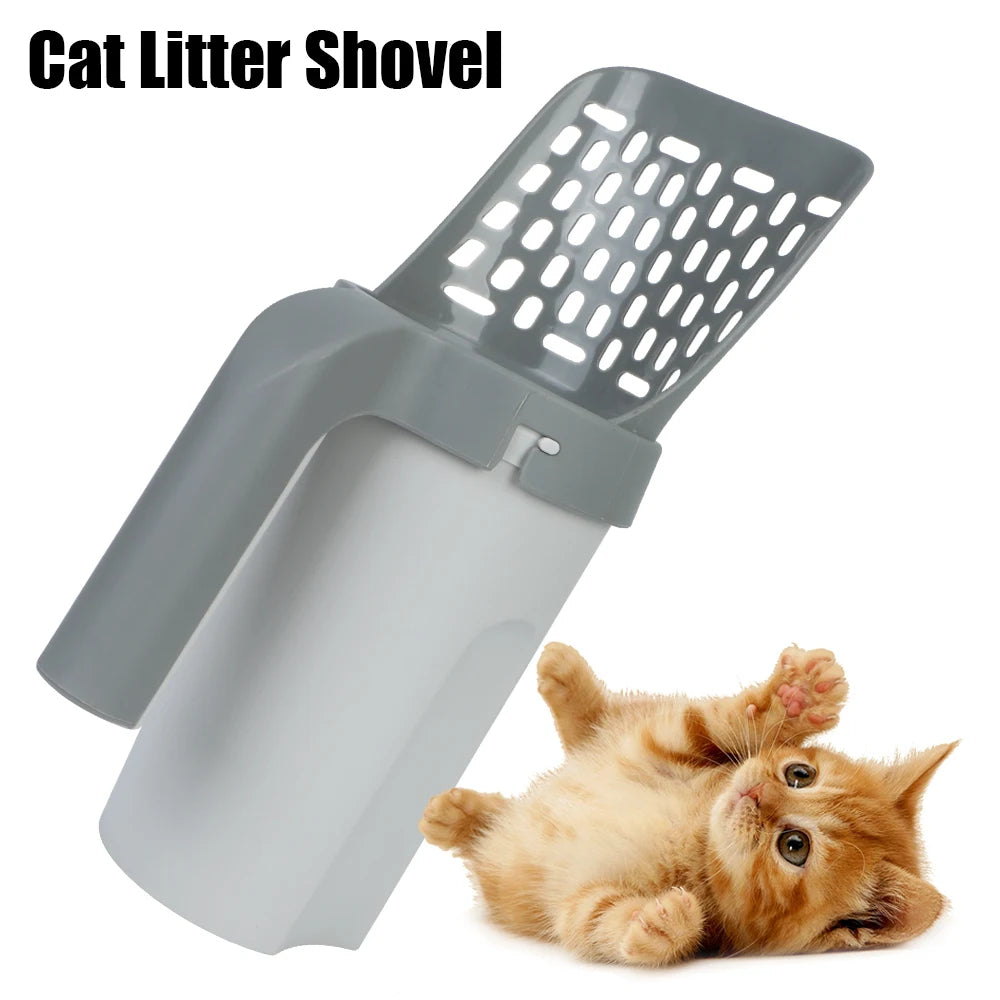 Portable Cat Litter Scoop and Bin Compartment