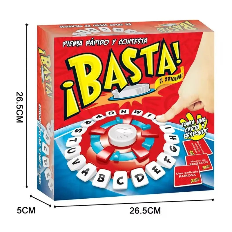 Basta The Spanish Quick Thinking Letter Pressing Tapple Board Game