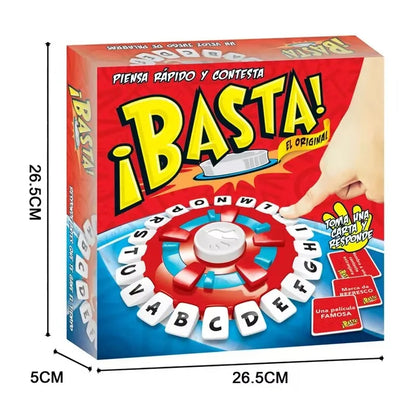 Basta The Spanish Quick Thinking Letter Pressing Tapple Board Game