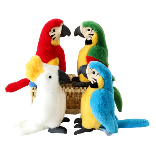 PlushBuddies 25cm Lifelike Macaw Parrot Plush Toy