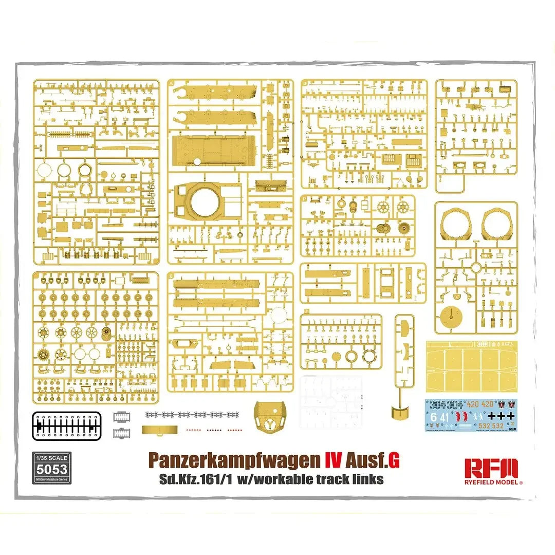 RFM | RM-5053 Panzerkampfwagen IV Ausf. G late w/with workable track links 1:35 Model Kit