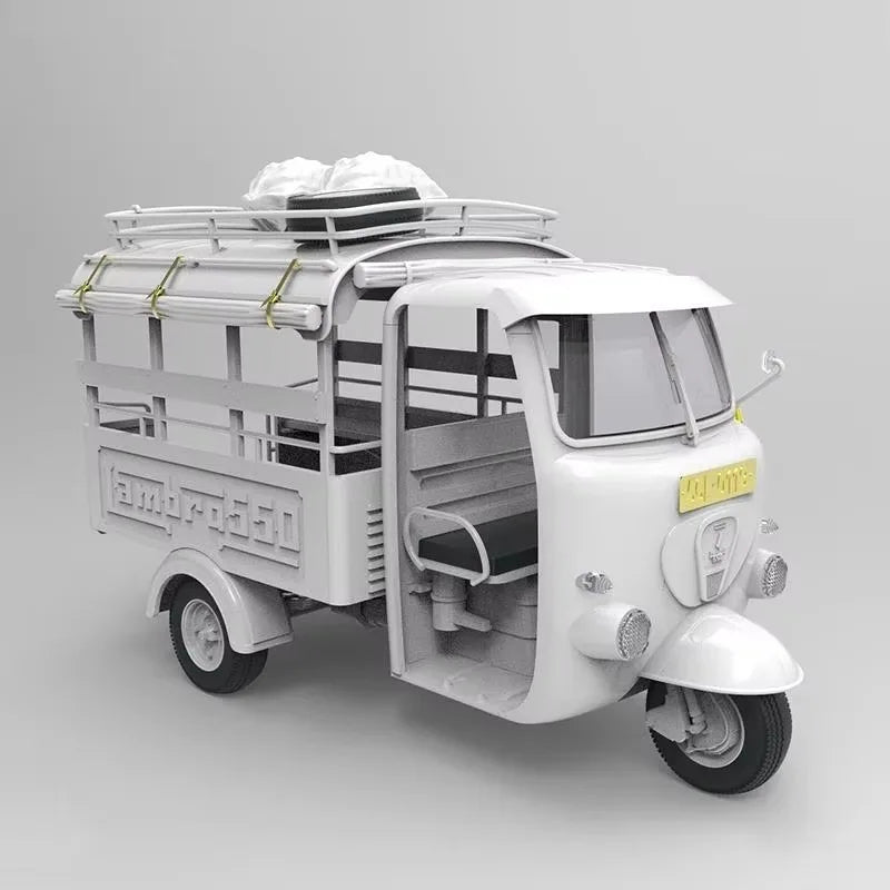 Gecko Models | 35GM0113 60‘~70’s Saigon Shuttle Motor-Tricycle Depot and a take break drive [2 kits In 1 box] 1:35 Model Kit