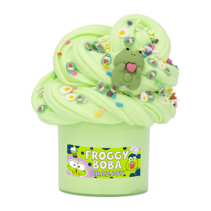 Crazjoy Froggy Boba Fluffy Scented Slime Putty