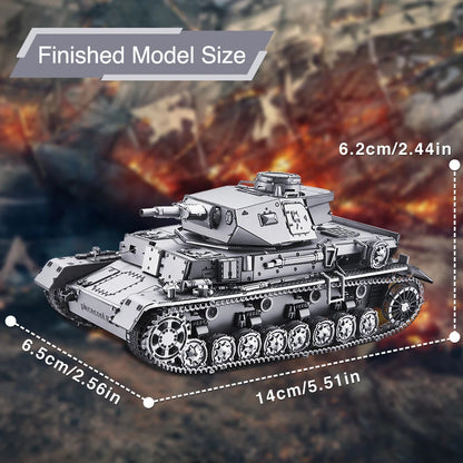 Model tank with dimensions indicated on a fiery background