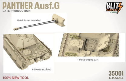 Takom | 35001 Panther Ausf.G Late Production (Super Blitz) 1:35 Model Kit