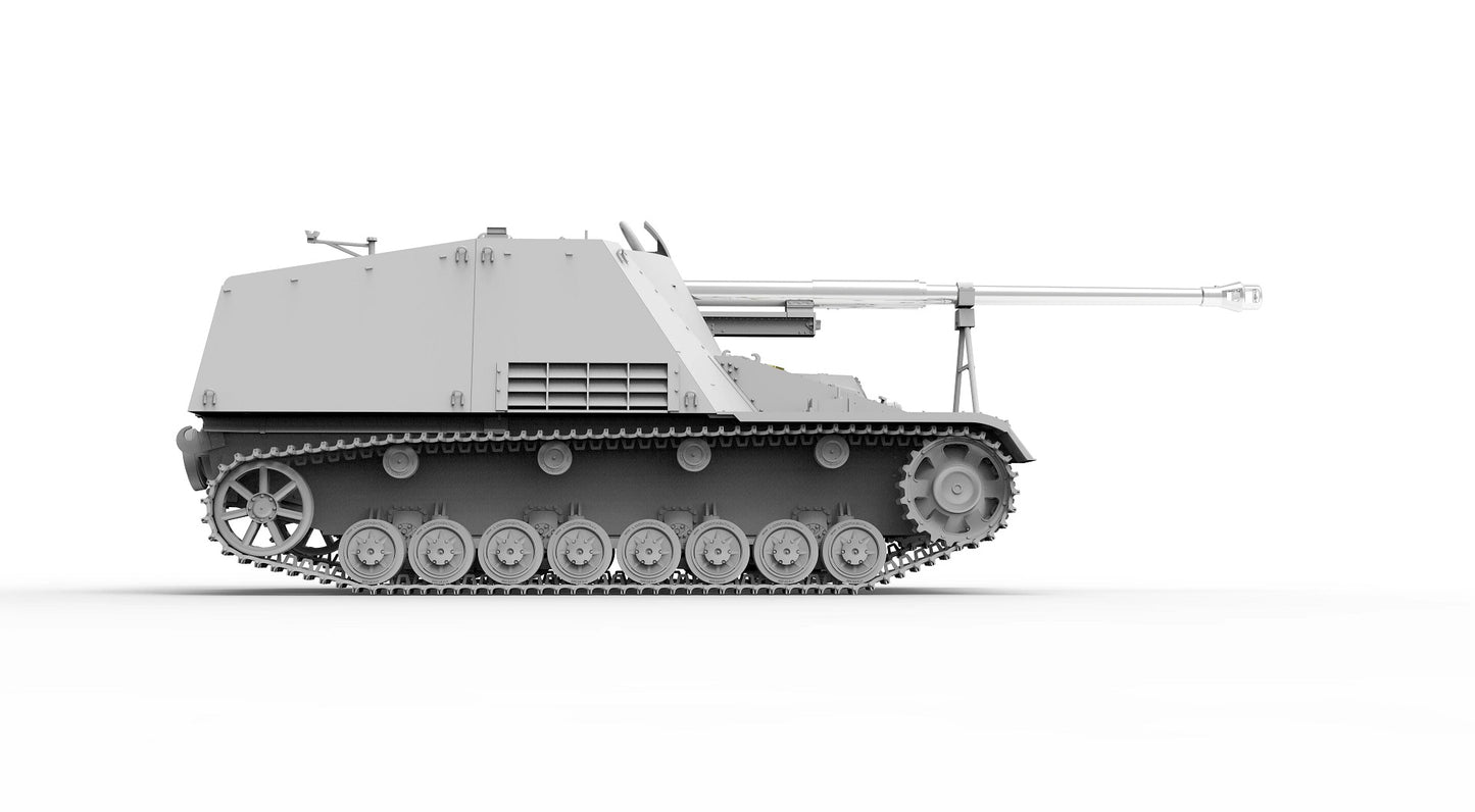 Border | BT-024 Sd.Kfz. 164 Nashorn Early/Command w/4 figures 1:35 Model Kit