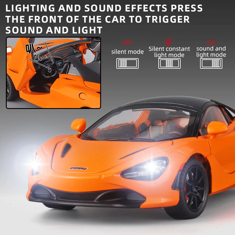 1:24 Replica 2023 720S Spider Diecast Supercar