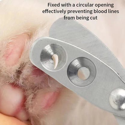 Dual Hole Stainless Steel Pet Nail Clippers