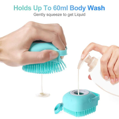 Pet Scalp Bath Brush Massager and Shampoo