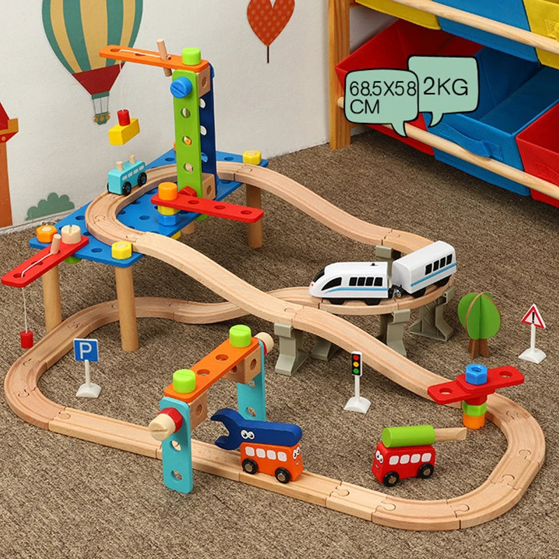 Right Track Toys | Wooden Train Track Set