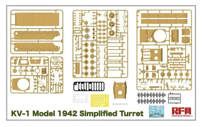 RFM | RM-5041 Russian Heavy Tank KV-1 Model 1942 Simplified Turret 1:35 Model Kit