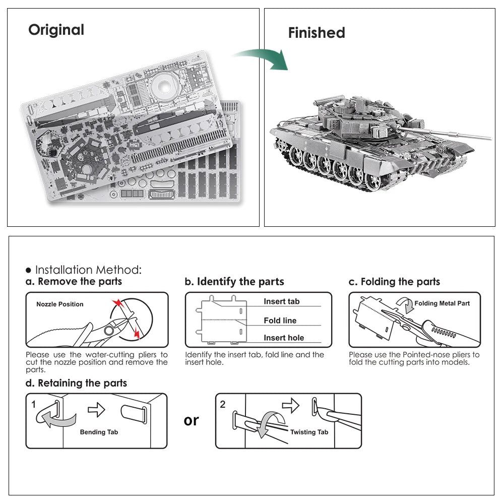 T-90A Tank Assembly Model Kit