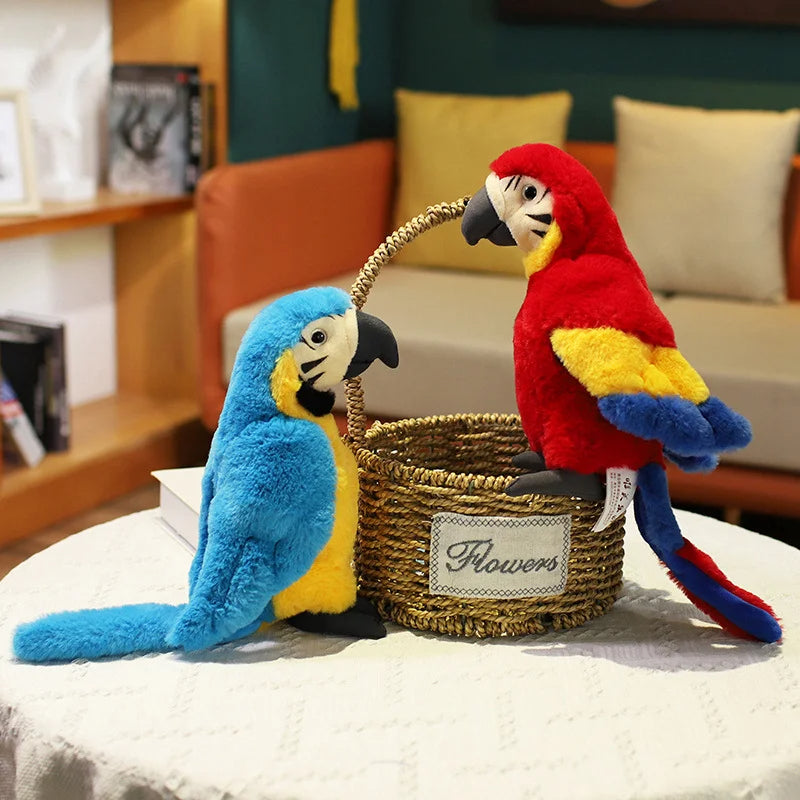 PlushBuddies 25cm Lifelike Macaw Parrot Plush Toy