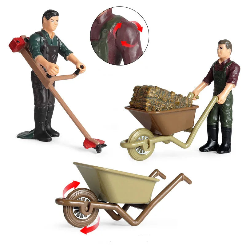 12 Piece Farm Pasture Props Figurines
