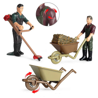 12 Piece Farm Pasture Props Figurines