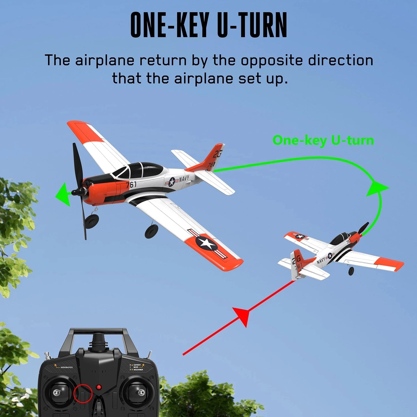 Volantex T-28 Trojan RC Plane 2.4G 4CH RTF
