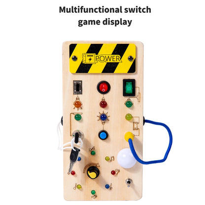 Busy Board Wooden Sensory LED Light Switch Control Board
