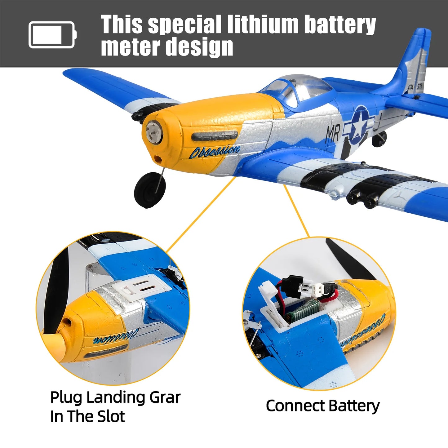 Volantex P51 Mustang "Obsession" 2.4GHz 4 Channel RTF RC Plane